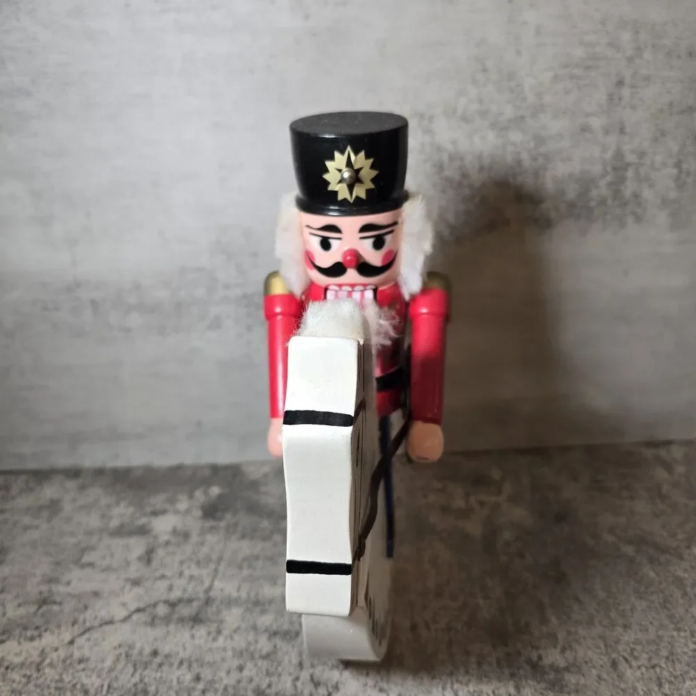 Vintage Erzgebirge Wooden Soldier Nutcracker White Rocking Horse East Germany